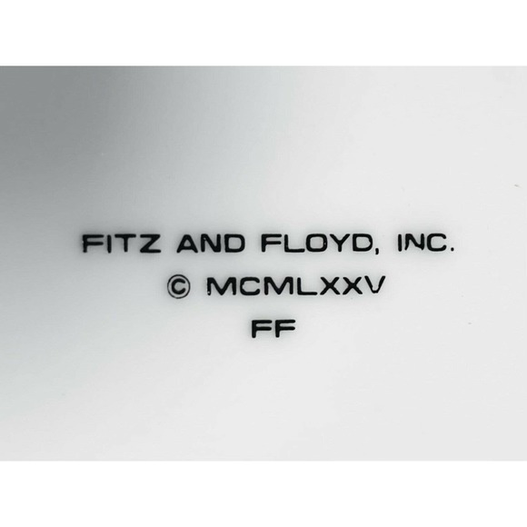 Fitz & Floyd RONDELET DARK BROWN, 14” Oval Serving Platter, Porcelain MCMLXXV - Picture 5 of 5